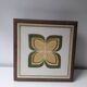 Vintage wooden and earthenware musical trivet (La vie en rose)