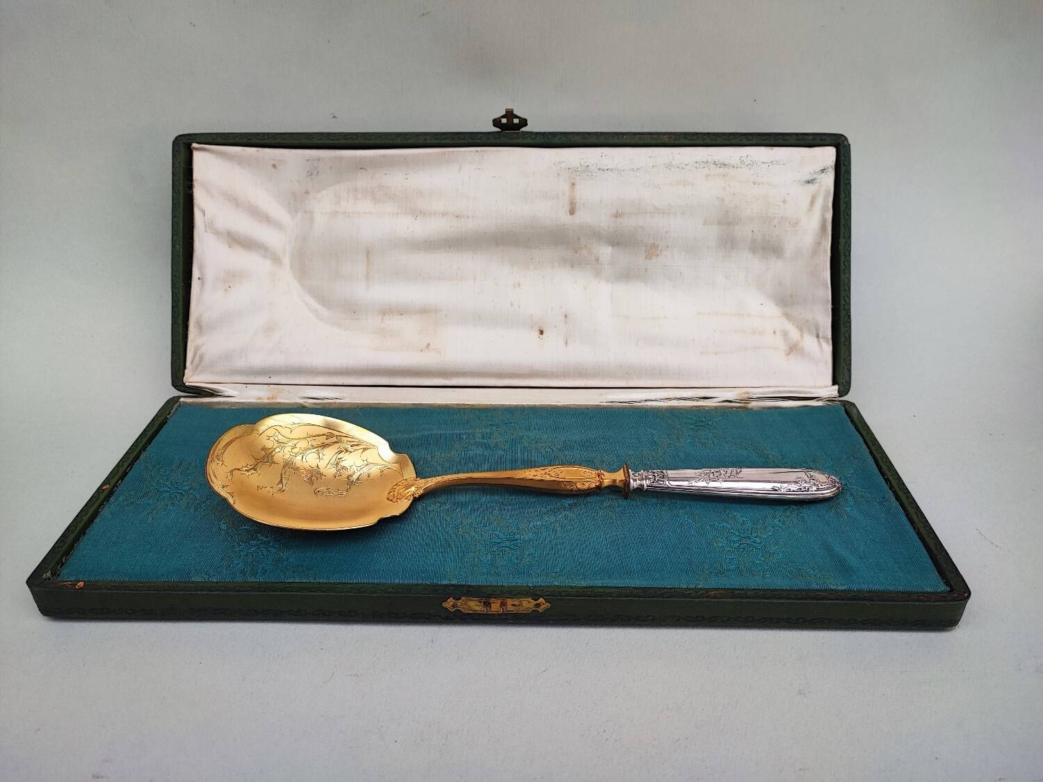 Sterling silver serving spoon