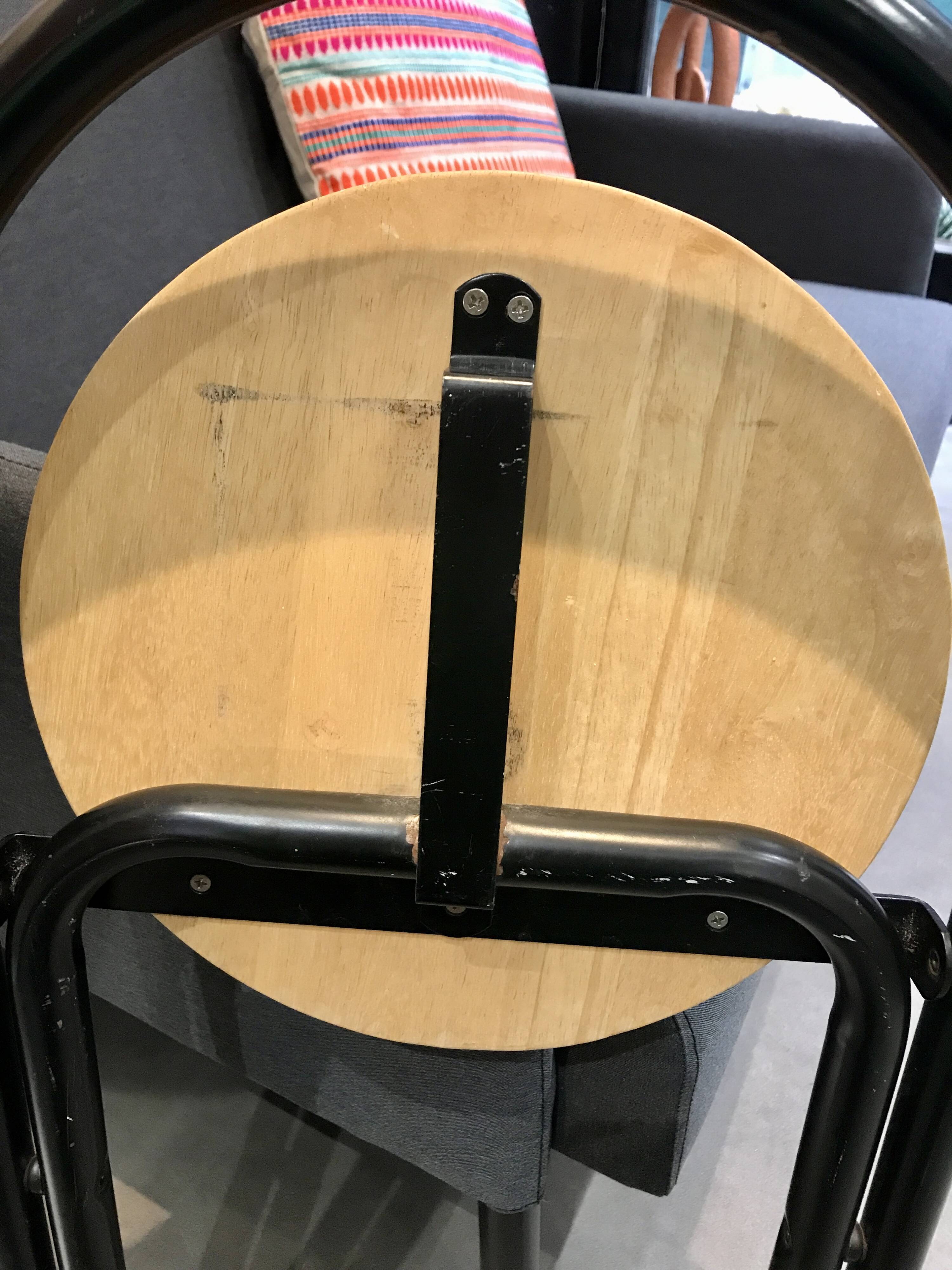 Wood and metal stool