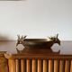 Mid-century Modern brass deers centerpiece / bowl, France 1970s
