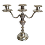 3-branched candle holder in silver metal