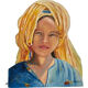 Oil on canvas portrait of young girl