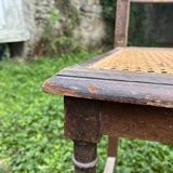 Chaise ancienne bois et cannage