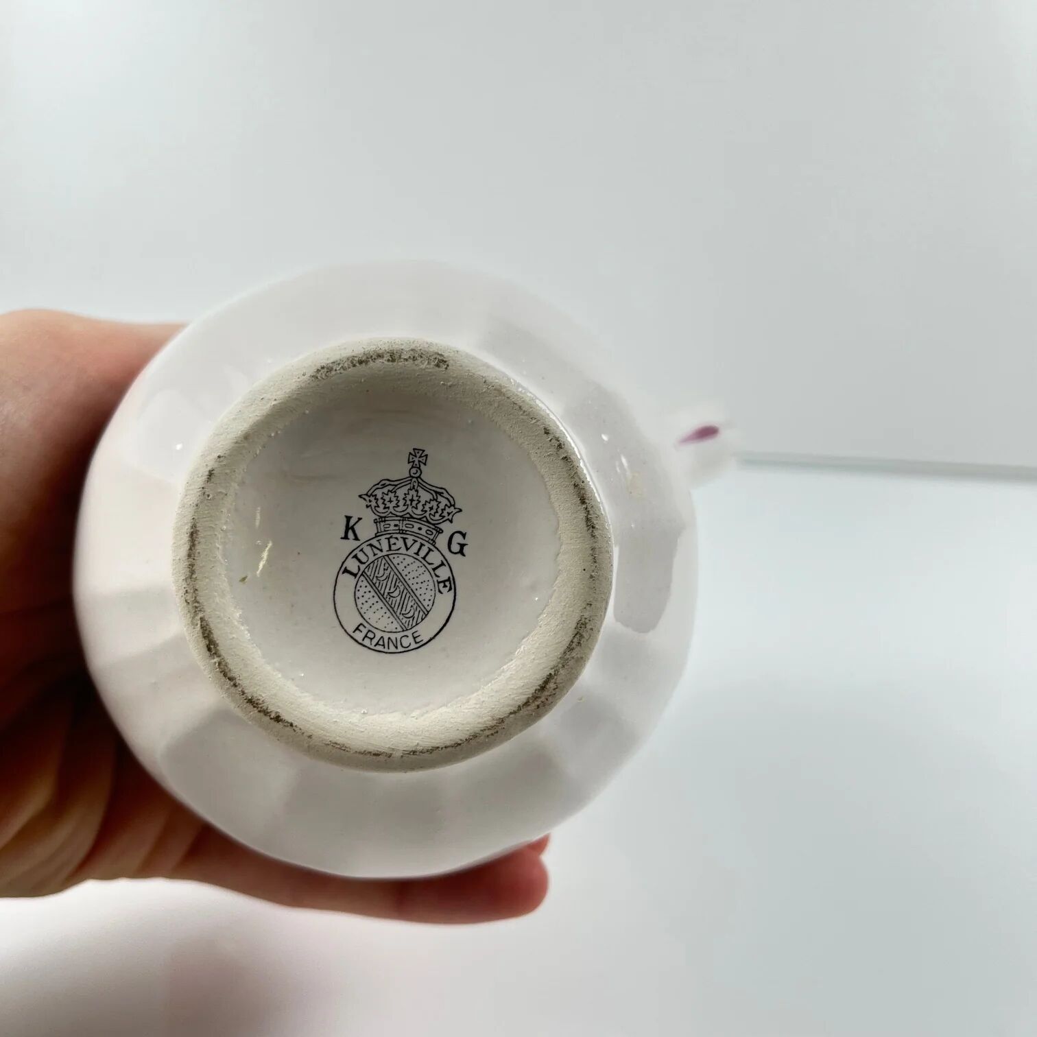 Creamer or sauce boat model Réverbère by KG Lunéville