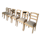 Chaises Louis Philippe barrettes pieds sabres