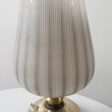 Retro brass table lamp and glass globe