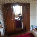 3-door walnut cabinet