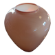 Pink gradient glass vase with edging