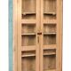 Vitrine en teck birman patine blanche-verte