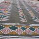 Green berber rug handmade 260x135cm
