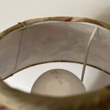 Turned wood lamp