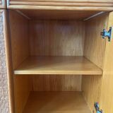 Wood and rattan sideboard