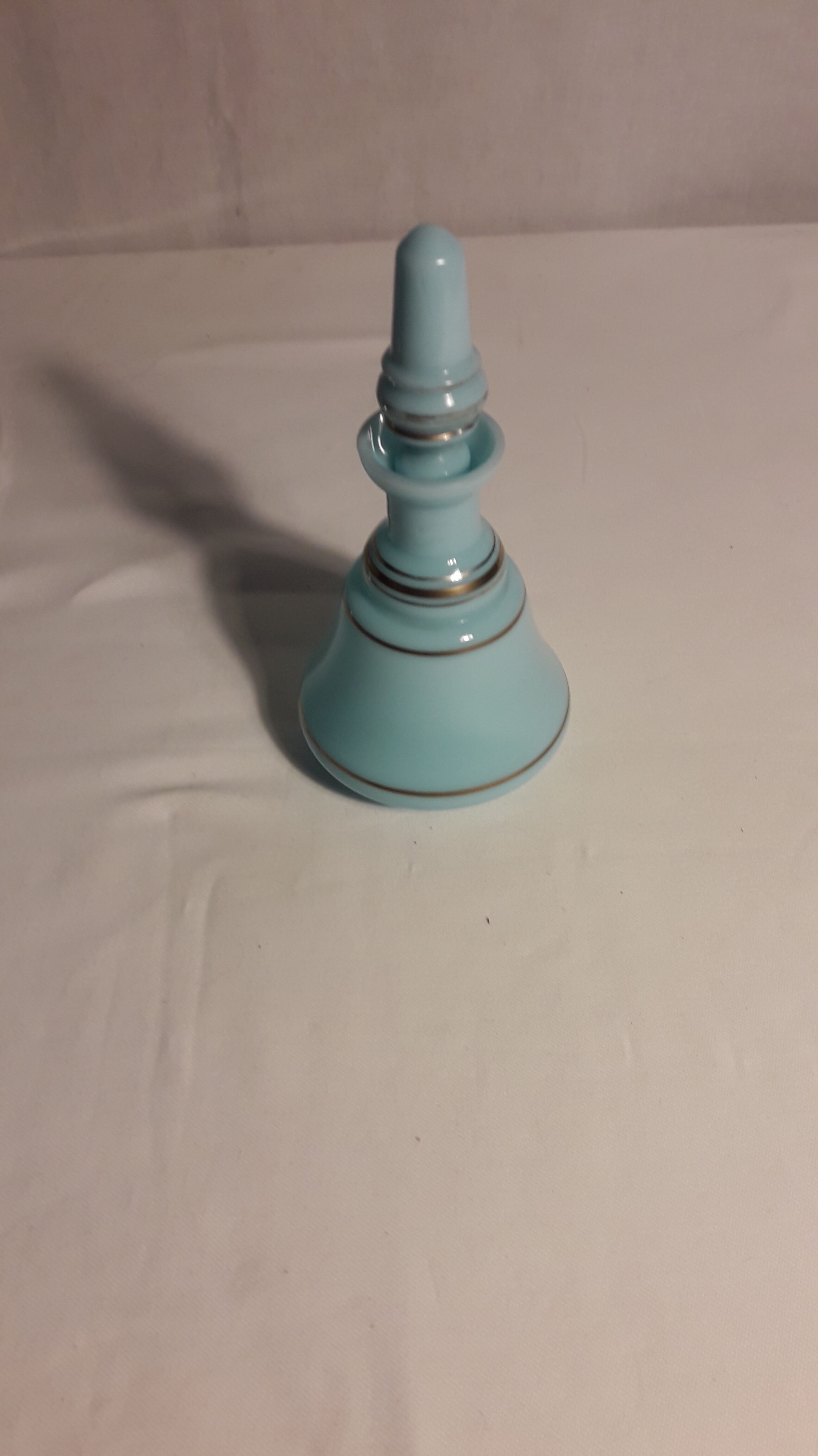 Flask in turquoise blue opaline golden liseret