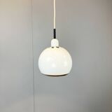 Ball light, white lacquered metal, vintage from the 70s