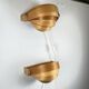 Translandia wall lamp in pine, Denmark, 1960-70