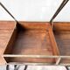 Oak and brass-mounted display cabinet on legs – Circa 1950