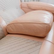 Vintage blush leather modular sofa Petronio by Tito Agnoli for Poltrona Frau, 1970s mid-century design