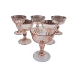 6 rosaline Arcoroc cups