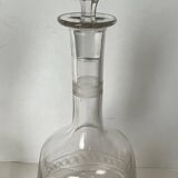 Pair of engraved crystal decanters