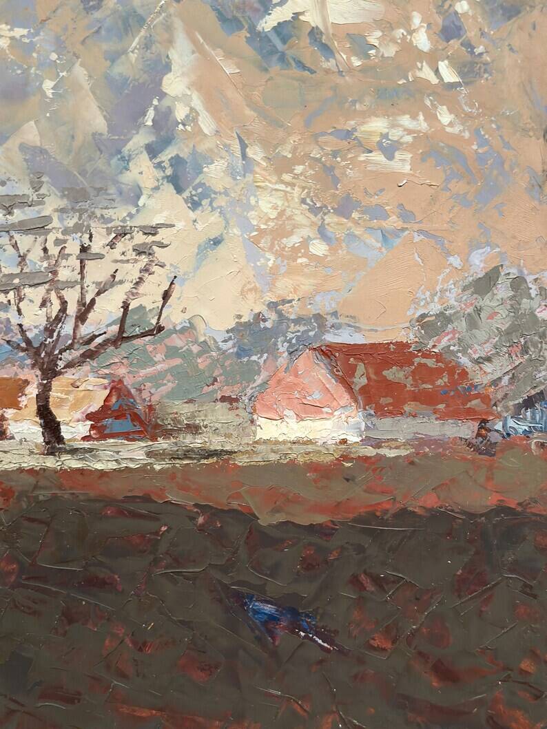 Original Swedish Oil on Panel – “Landscape” by Bertil Wahlberg – Signed – Vintage and Framed – 48 × 41.5 cm (18.9" × 16.3")