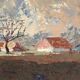 Original Swedish Oil on Panel – “Landscape” by Bertil Wahlberg – Signed – Vintage and Framed – 48 × 41.5 cm (18.9" × 16.3")