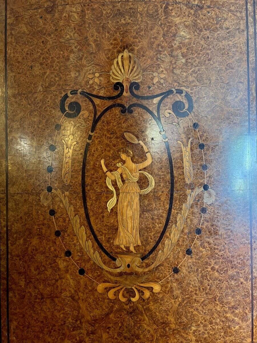 Louis XVI style showcase library in marquetry