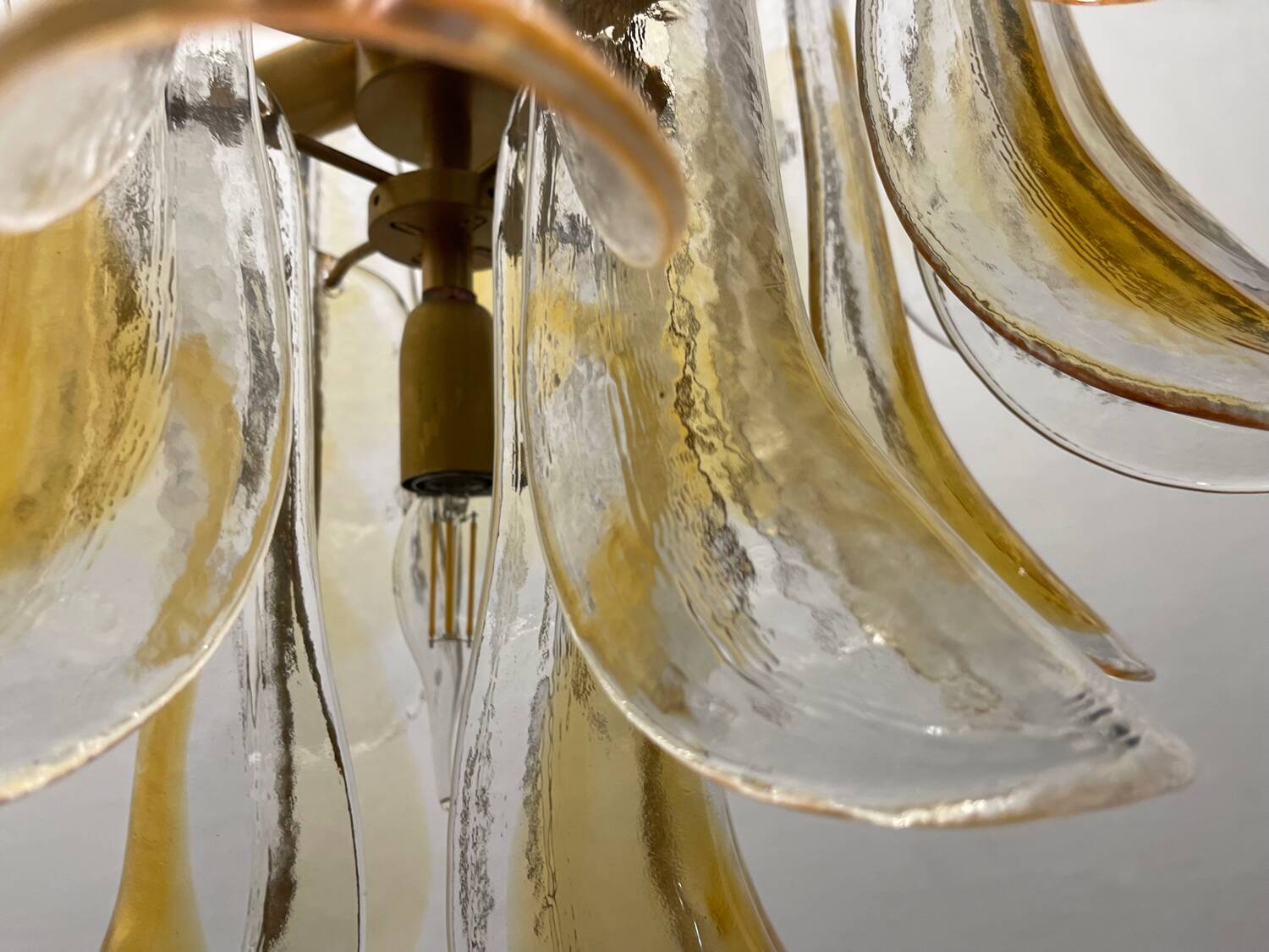 Murano Glass Feather Chandelier 1970’s