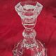 Pair of vintage glass candlesticks in clear glass