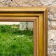 Miroir en bois doré - 79x68cm