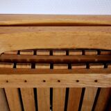 Wooden folding chair in the style of Aldo Jacober