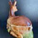 Vintage terrine in earthenware by Michel Caugant - Roe Deer / Stag shape