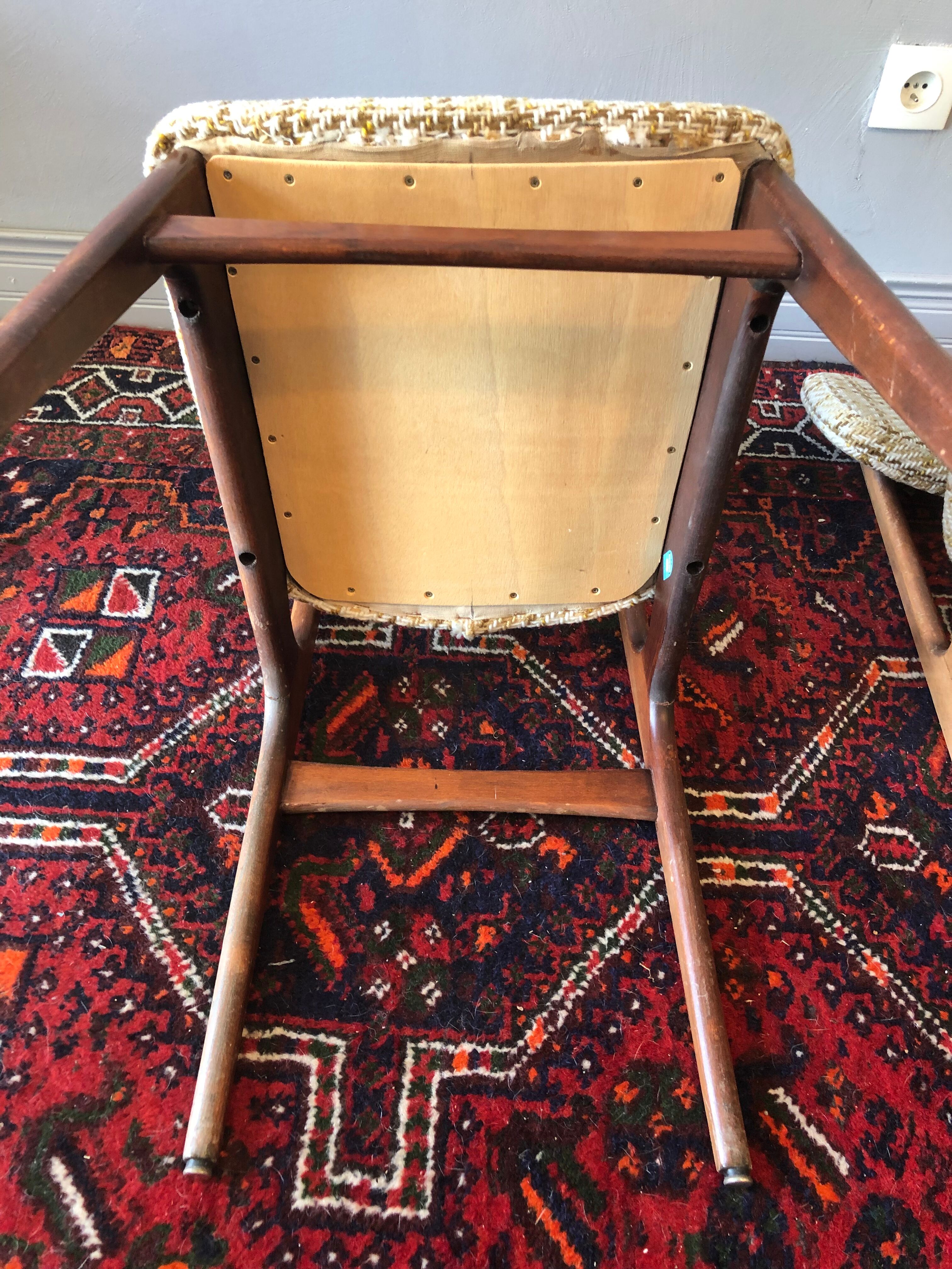 Duo de chaises années 60