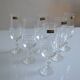 6 champagne flutes in Bohemian crystal Czechoslovakia
