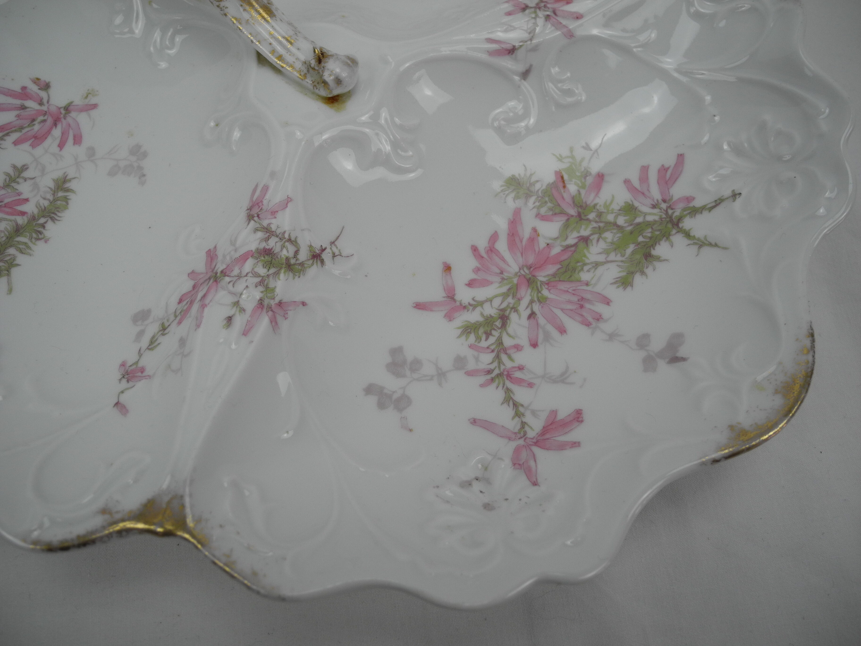 Old porcelain beggar serving dish