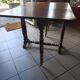 Table ancienne pliante style Louis XIII / Henri II – 100 × 80 cm