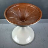 Jurcek stool in white plastic by Bogomir Zorman & Ljerka Finžgar for Meblo Yugoslavia, 1970s