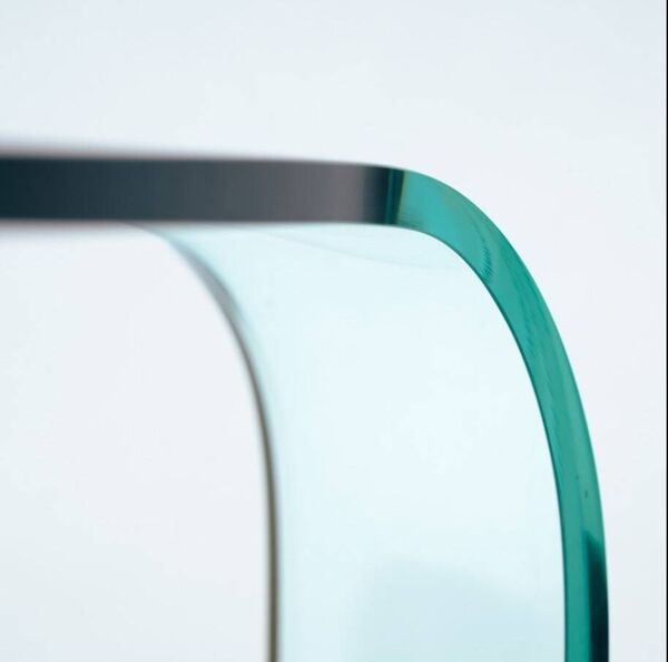 Table en verre ''Ragno''-Vittorio Livi-FIAM-1980