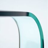 Table en verre "Ragno"-Vittorio Livi-FIAM-1980