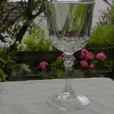 Set of 6 Arques crystal water glasses. Auteuil model.