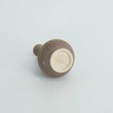 Small Mid-Century Scandinavian Modern Collectible Brown Stoneware Vases by Gunnar Borg, Set of 4