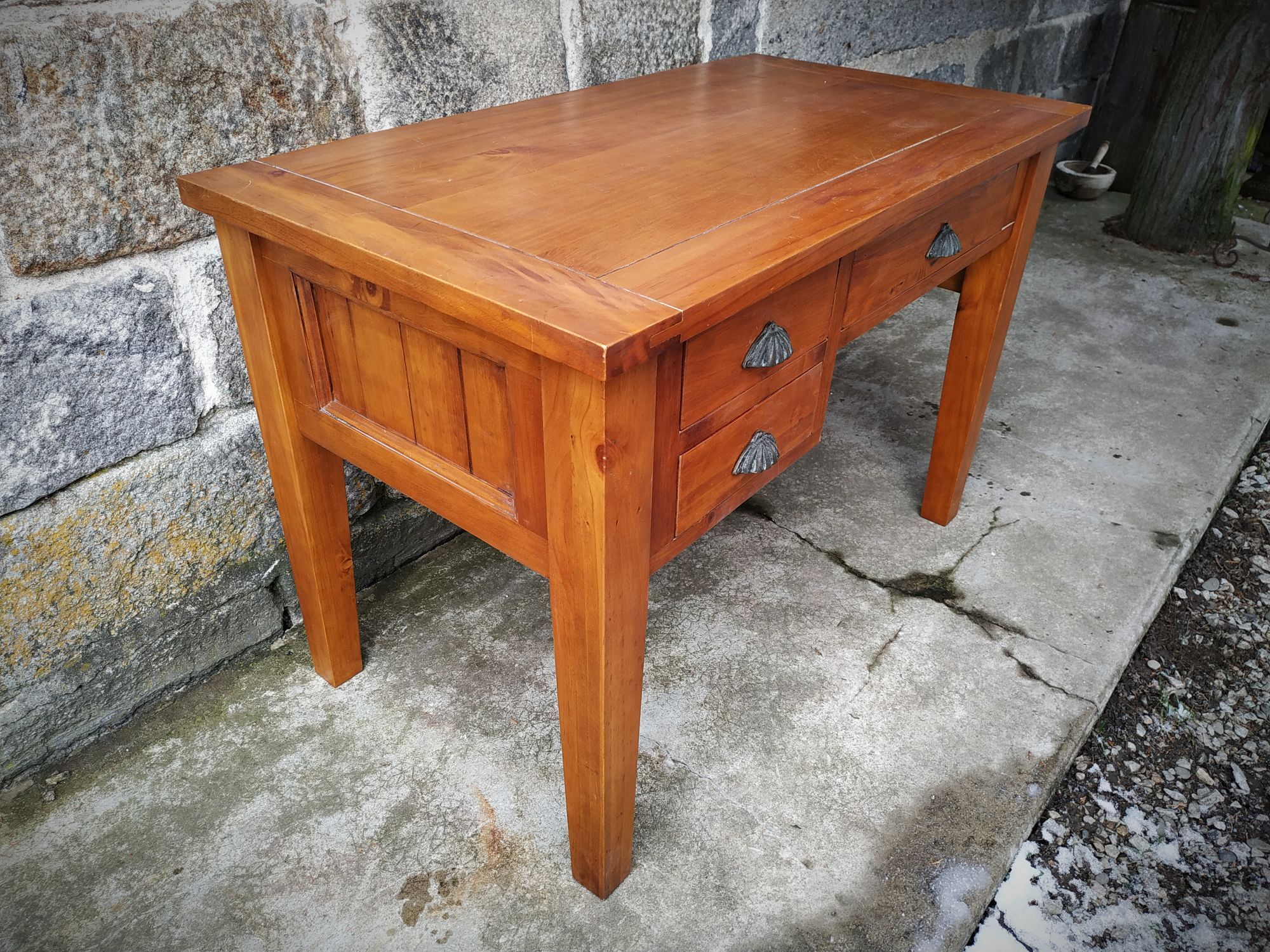 Old solid wood desk