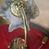 1900 bronze tulip desk or bedside lamp signed vianne 34x22 pretty mod