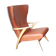 Chair high Scandinavian wing chair leatherette