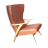 Chair high Scandinavian wing chair leatherette
