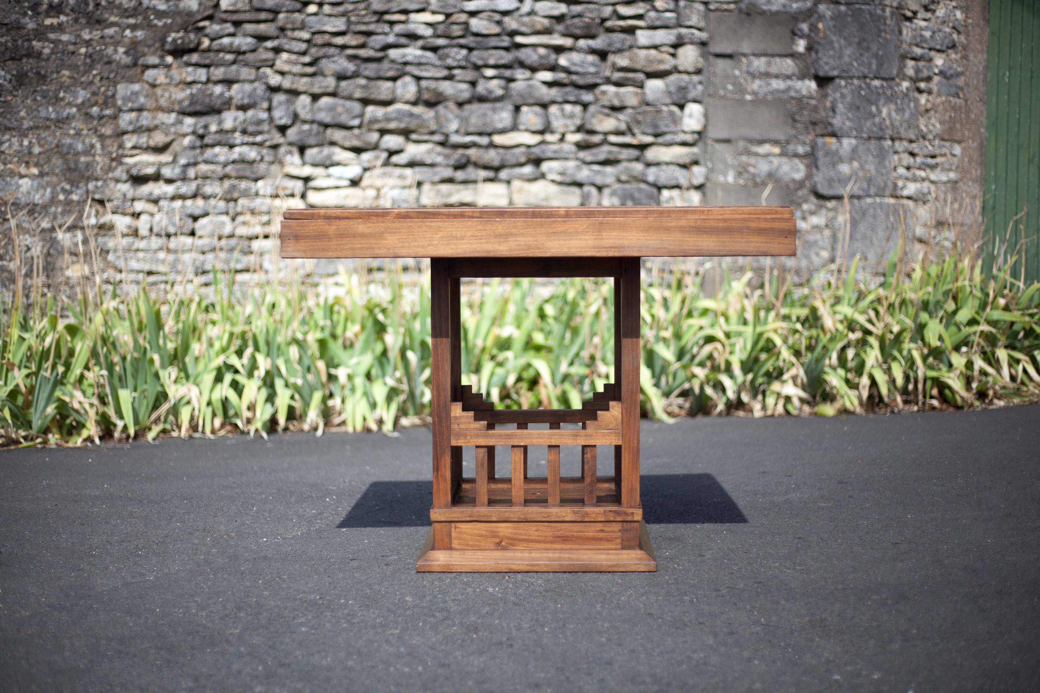 Vintage wooden dining table, wooden table, living room table, interior decor