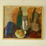 Original Swedish oil on panel – signed "O. Ln", 1950