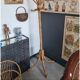 Vintage rattan bamboo coat rack