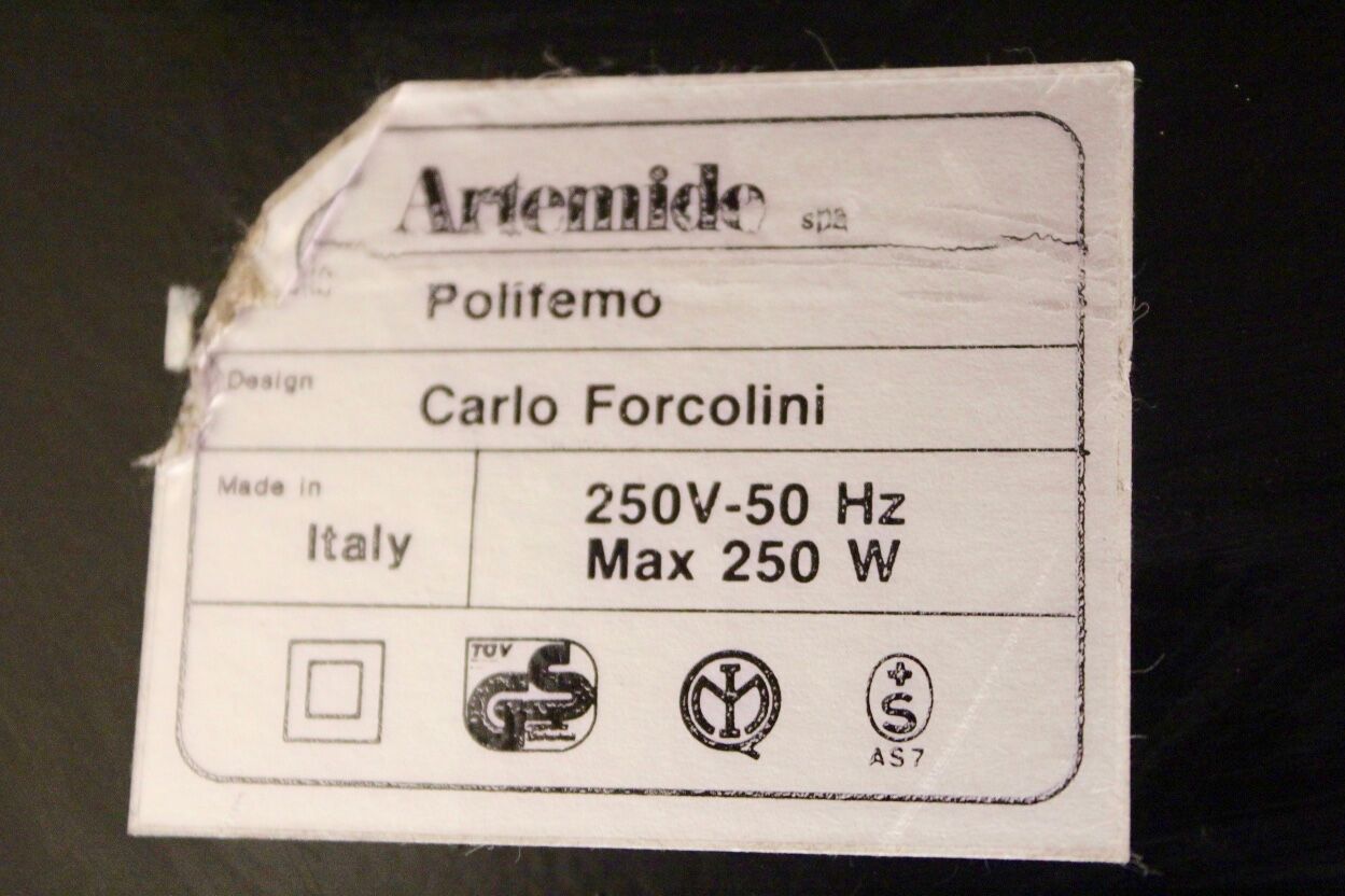 Floor lamp polifemo by Carlo Forcolini for Artemide 1980