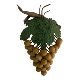 Yellow grape bunch wall lamp in vintage painted metal from 1992.