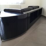 Cini Boeri - Sofa Gradual Lounge Black Leather Knoll/Gavina